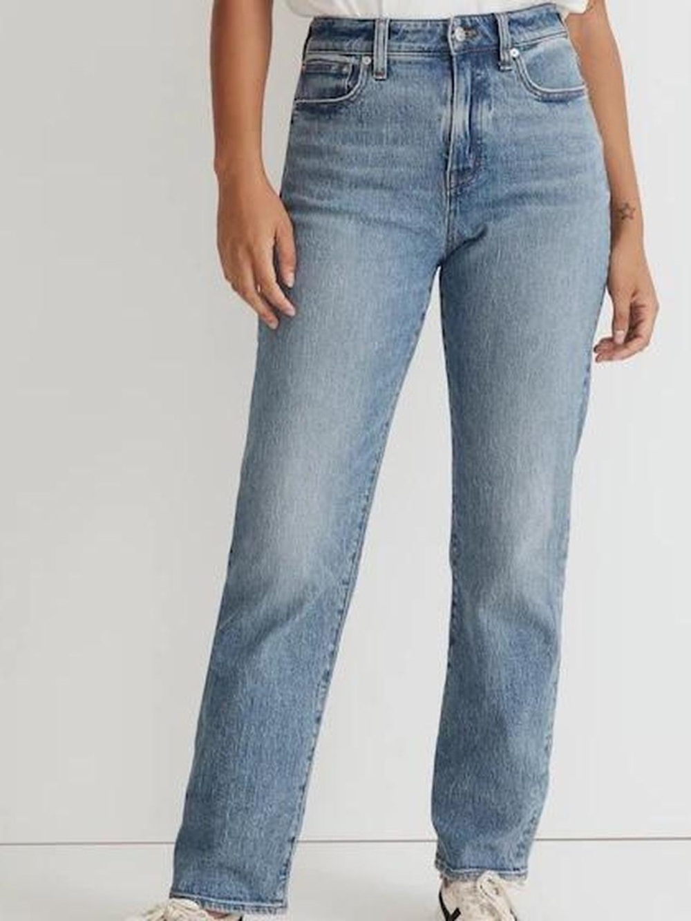 Madewell High-Rise Curvy 90s Straight Leg Jeans - Light Blue Wash